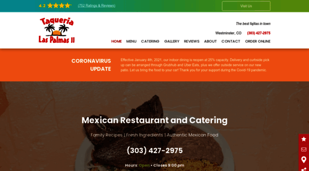 taquerialaspalmasmexicanrestaurant.com