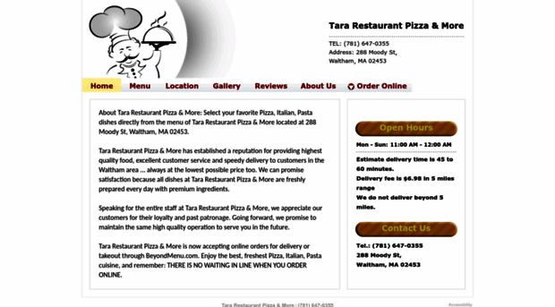 tararestaurantpizza.com