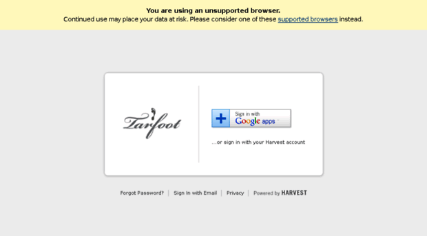 tarfoot.harvestapp.com
