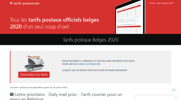 tarifs-postaux.be