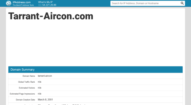 tarrant-aircon.com.ipaddress.com