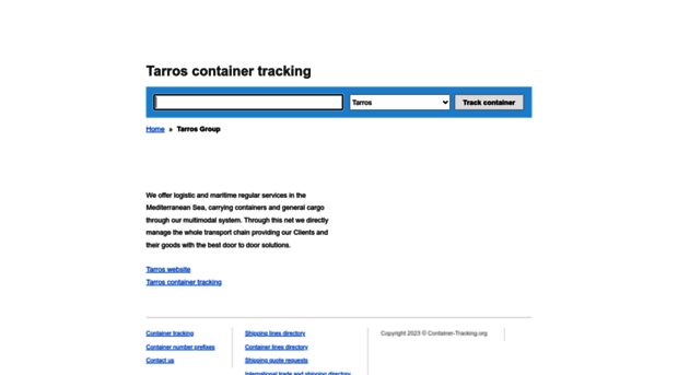 tarros.container-tracking.org