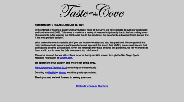 tasteatthecove.com