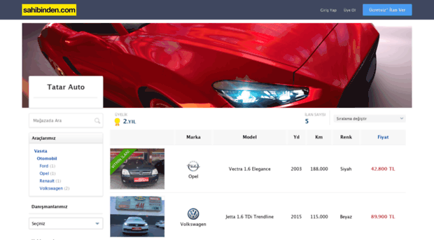 tatarautoadana.sahibinden.com
