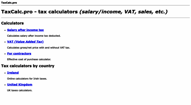 taxcalc.pro