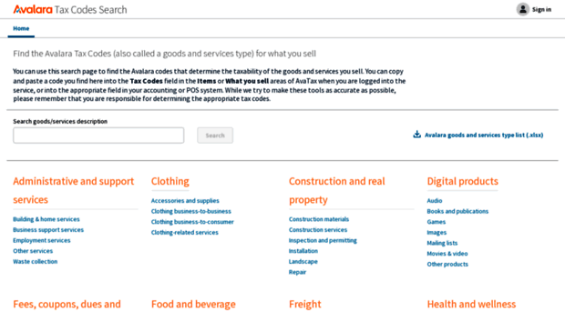 taxcode.avatax.avalara.com