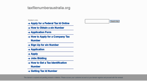 taxfilenumberaustralia.org