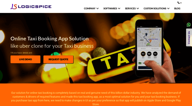 taxi-booking-app.logicspice.com