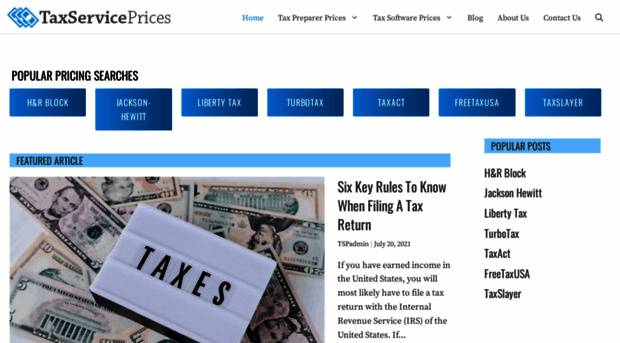 taxserviceprices.com