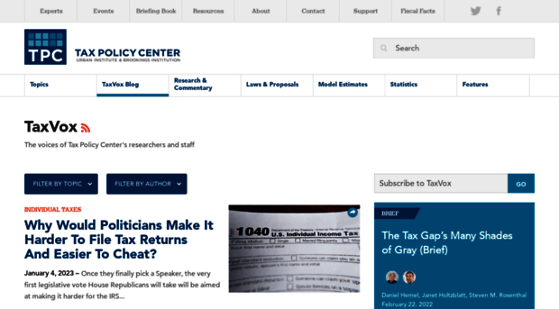 taxvox.taxpolicycenter.org