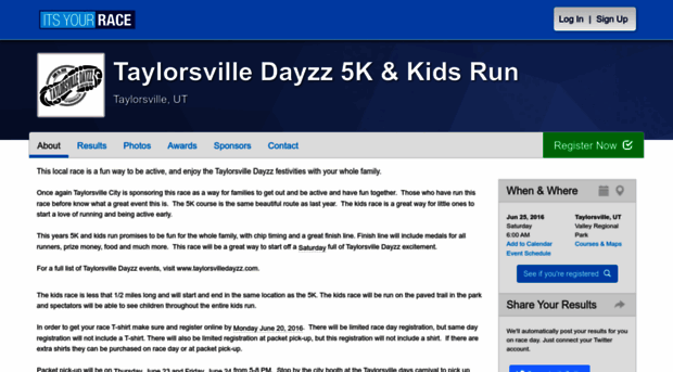 taylorsvilledayzz5k.itsyourrace.com