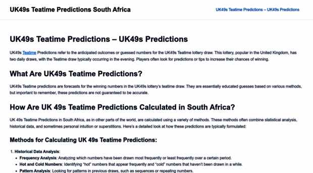 teatimepredictions.co.za