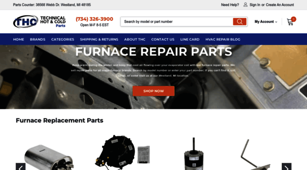 technicalhotandcoldparts.com