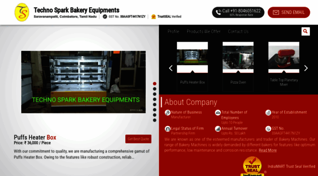 technosparkbakeryequipments.in
