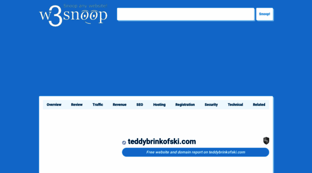 teddybrinkofski.com.w3snoop.com