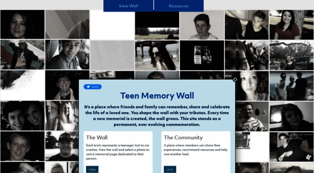 teenmemorywall.com