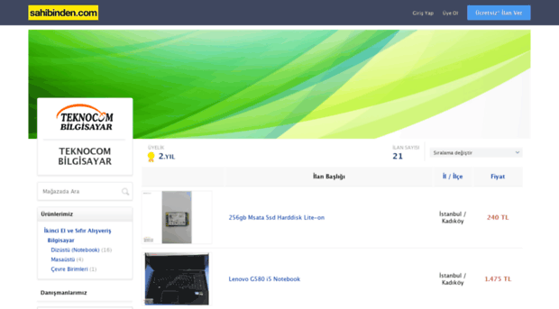 teknocombilgisayarkadikoy.sahibinden.com