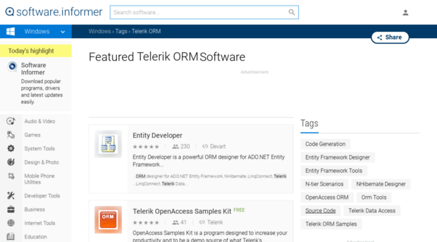 telerik-orm.software.informer.com