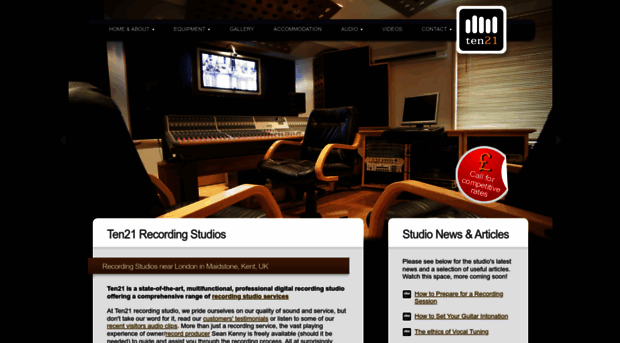 ten21recordingstudios.co.uk