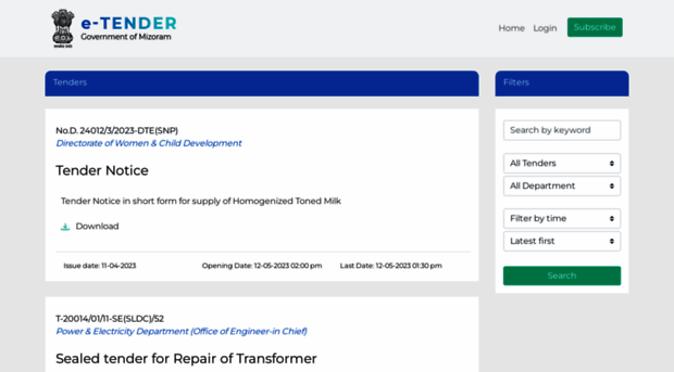 tender.mizoram.gov.in