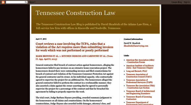 tennesseeconstructionlaw.blogspot.com