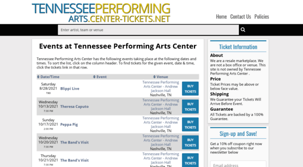 tennesseeperformingarts.center-tickets.net