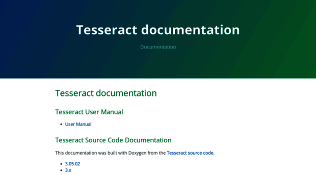 tesseract-ocr.github.io