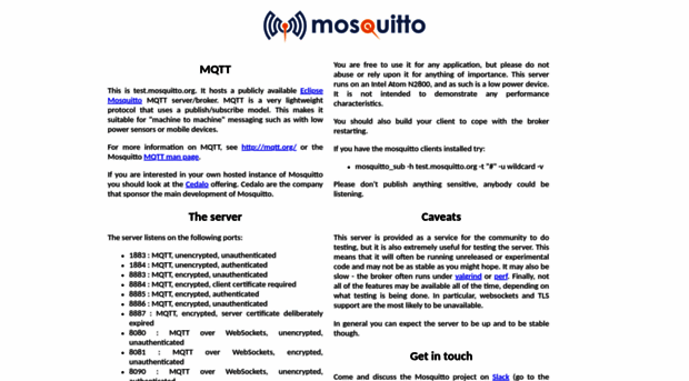 test.mosquitto.org