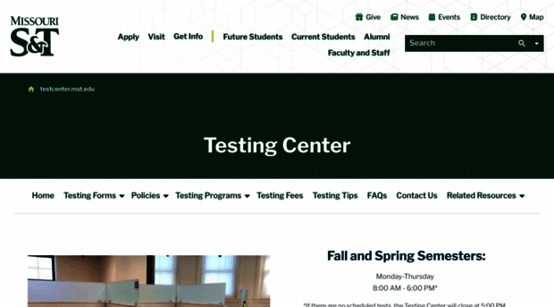 testcenter.mst.edu