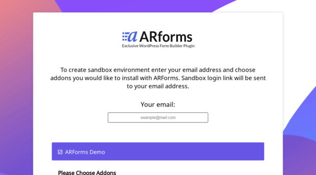 testdrive.arformsplugin.com