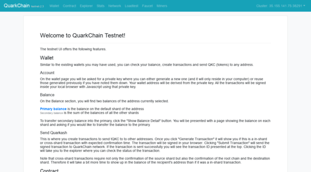 testnet2.quarkchain.io