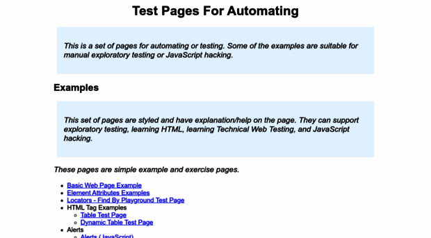 testpages.herokuapp.com