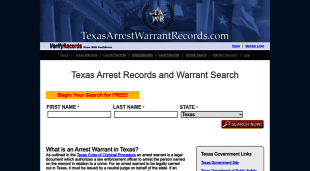 texasarrestwarrantrecords.com