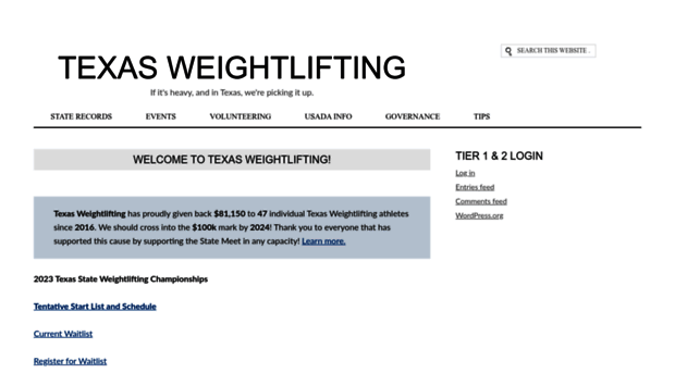 texasweightlifting.com