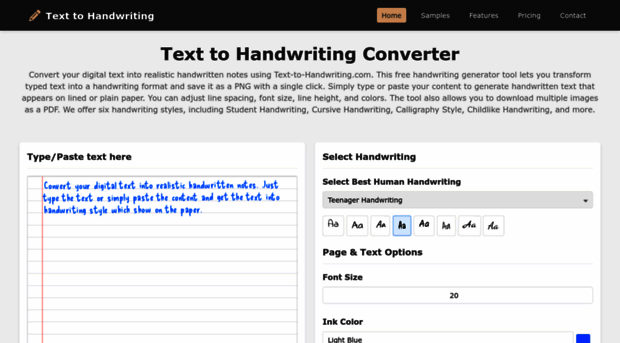 text-to-handwriting.com