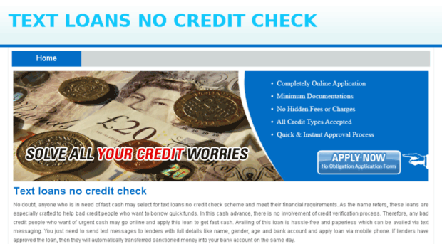 text.loans.no.credit.check.1monthloans24by7.co.uk