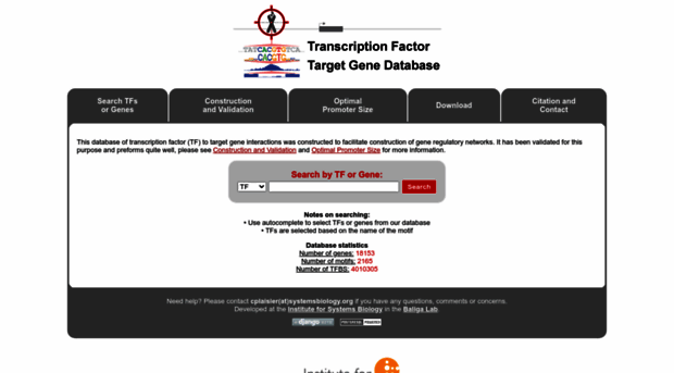 tfbsdb.systemsbiology.net