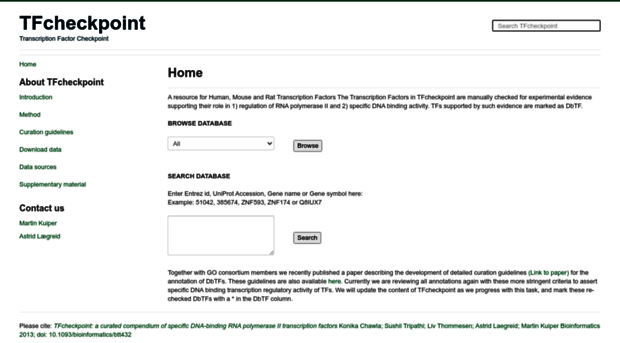 tfcheckpoint.org