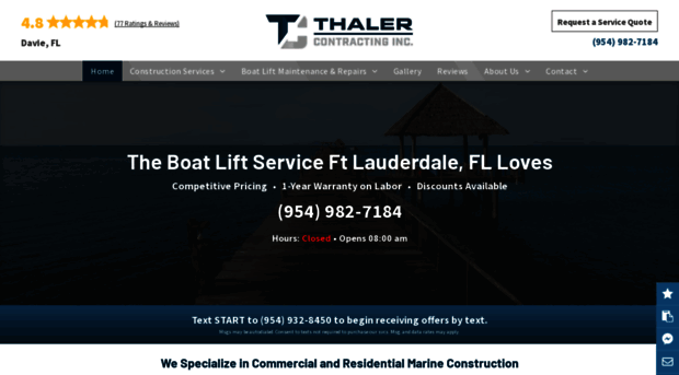 thalercontracting.com