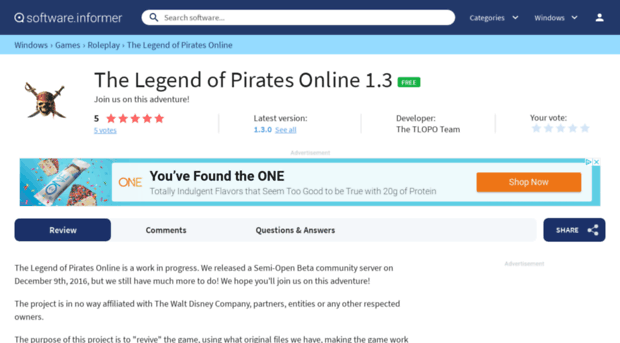 the-legend-of-pirates-online.software.informer.com