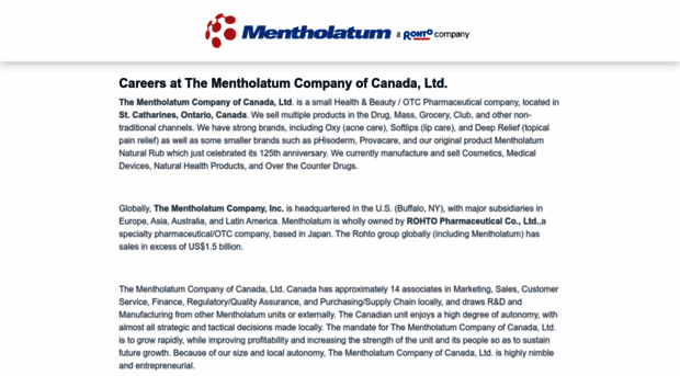 the-mentholatum-company-of-canada-ltd.workable.com