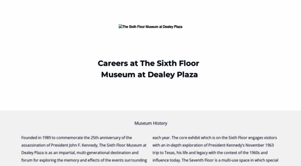 the-sixth-floor-museum-at-dealey-plaza.workable.com