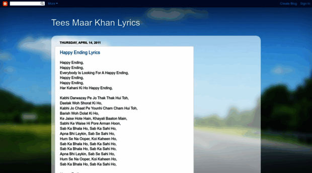 the-tees-maar-khan-lyrics.blogspot.com