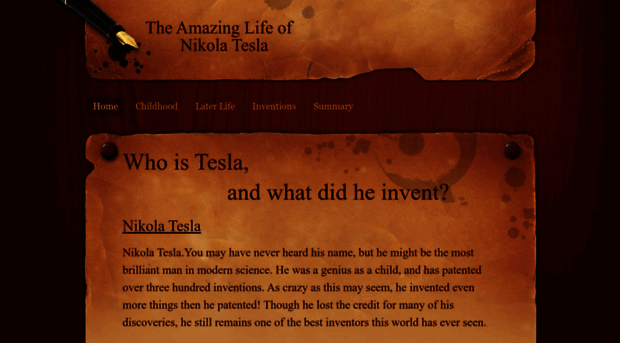 theamazinglifeofnikolatesla.weebly.com