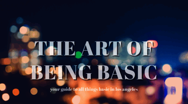 theartofbeingbasic.com