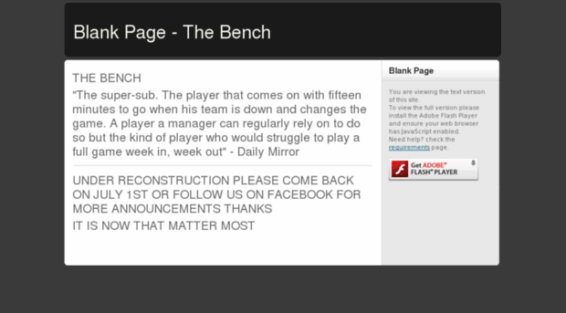 thebenchfootball.com