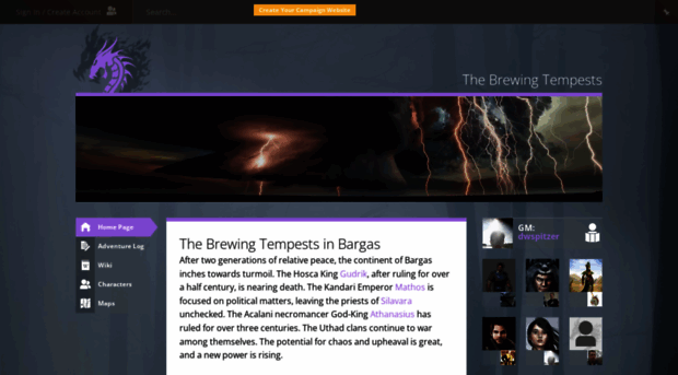 thebrewingtempests.obsidianportal.com