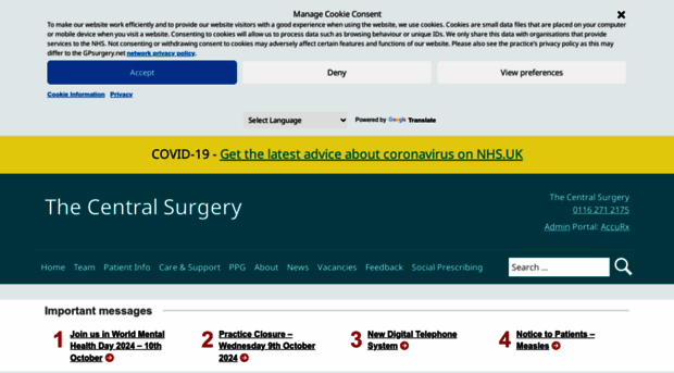 thecentralsurgeryoadby.co.uk