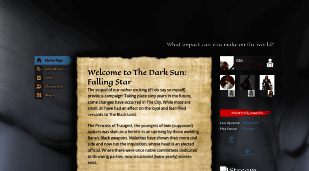 thedarksunfallingstar.obsidianportal.com