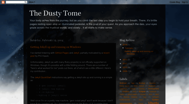 thedustytome.blogspot.com